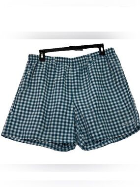 COLUMBIA PFG Blue Check Men’s Medium Fishing Shorts